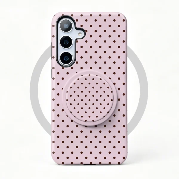 Funda Galaxy A36 Rose Dots MagSafe con soporte de agarre