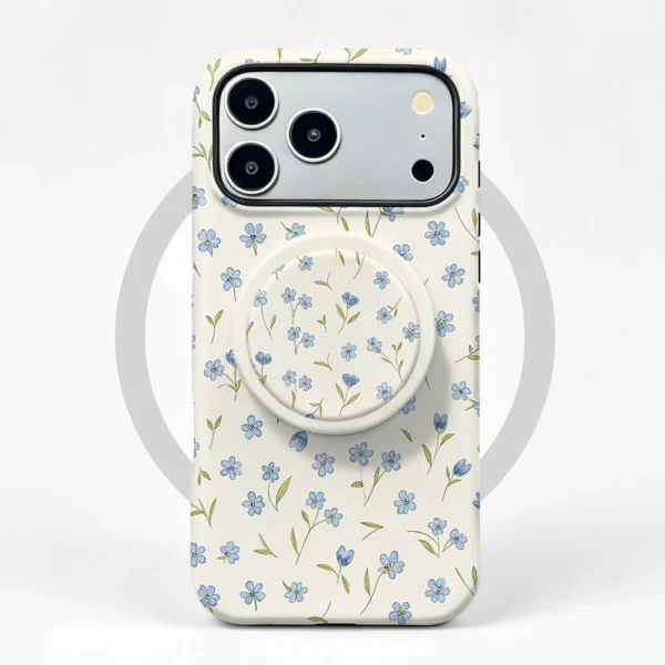 Funda iPhone 15 Plus Forget-Me-Not MagSafe con soporte de agarre