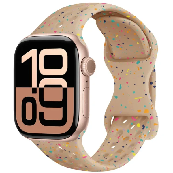 Bracelet sport respirant pour Apple Watch 38mm 40mm 41mm Air Sport - Marron brillant