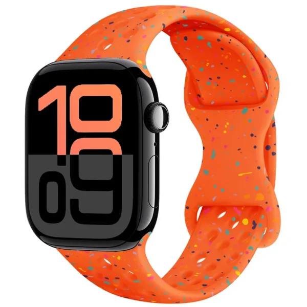 Atmungsaktives Sportarmband für Apple Watch Ultra Series 4/3/2/1 49mm Air Sport - Glänzend Orange