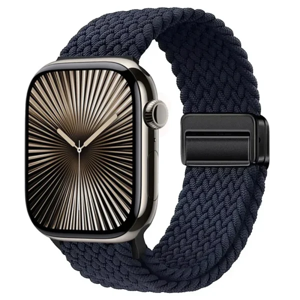 Pletený magnetický řemínek pro Apple Watch Series 12/11/10 46mm Braid Magnet - Grafitová