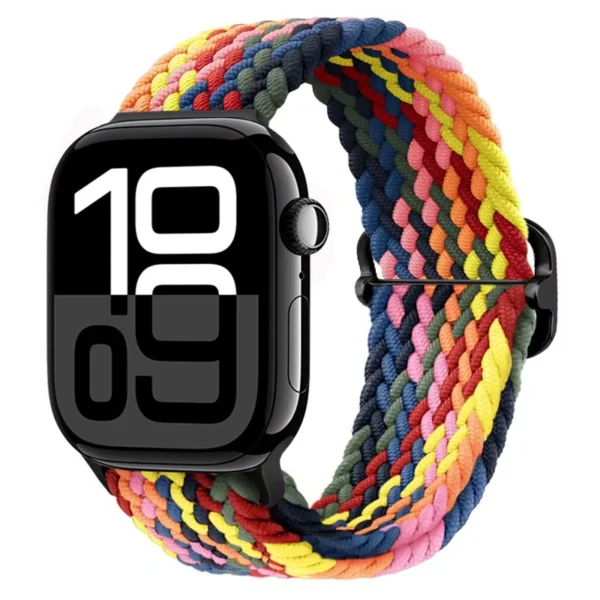 Geflochtenes Solo Loop Armband für Apple Watch 38mm 40mm 41mm Braid - Bunt