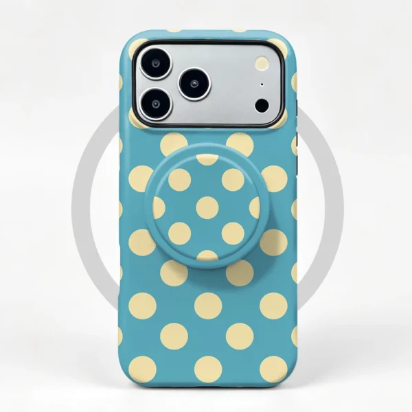 iPhone 18 Pro Max Case Blue Dot MagSafe with Grip Stand