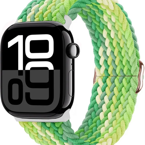 Geflochtenes Solo Loop Armband für Apple Watch 42mm 44mm 45mm Braid - Limette
