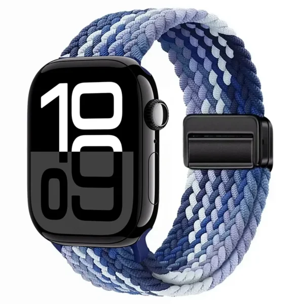 Magnetic Braided Band for Apple Watch 42mm 44mm 45mm Braid Magnet - Blueberry