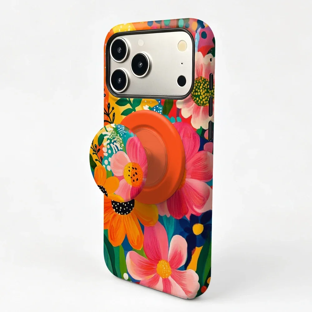 iPhone 15 Pro Max Case Sunset Bloom MagSafe with Grip Stand - image 3