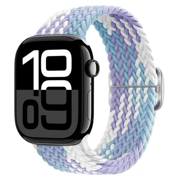 Geflochtenes Solo Loop Armband für Apple Watch 38mm 40mm 41mm Braid - Violett