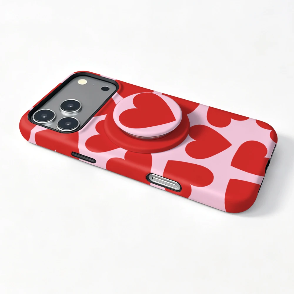 iPhone 15 Pro Case Big Heart MagSafe with Grip Stand - image 3