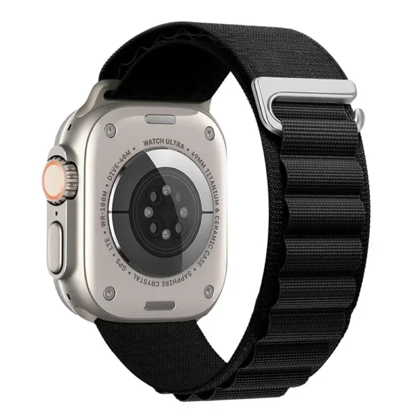 Nylonový řemínek Alpine Loop pro Apple Watch 42mm 44mm 45mm Alpine - Černá (vzor 2)