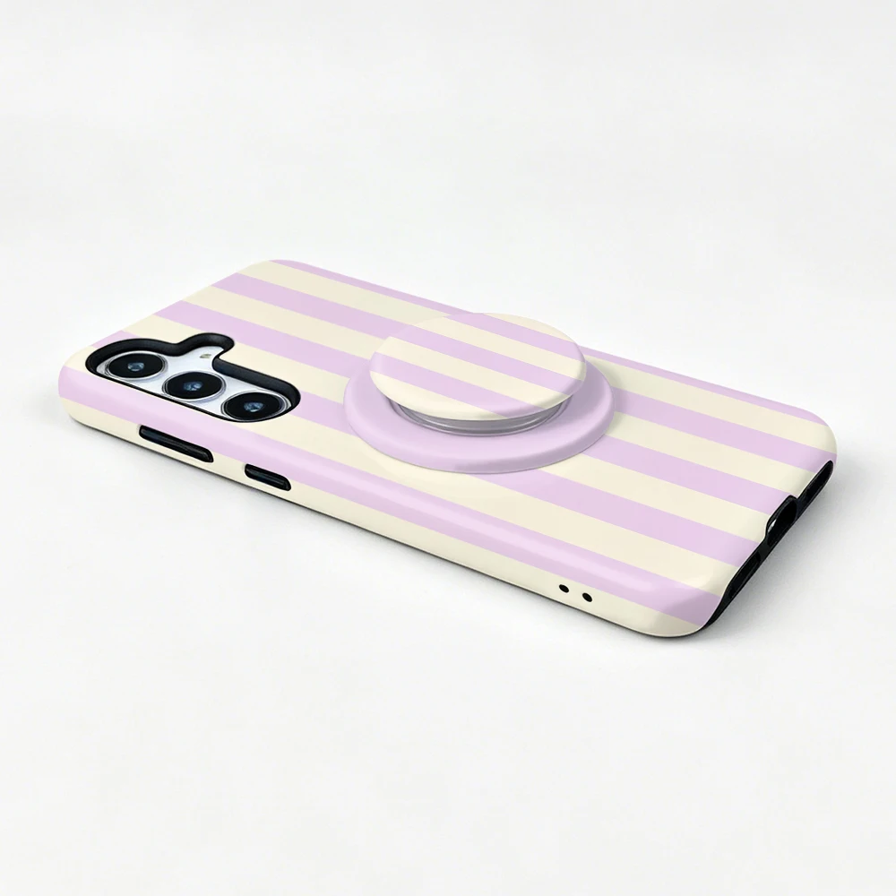 Galaxy S24 FE Case Lavender Stripe MagSafe with Grip Stand - image 3