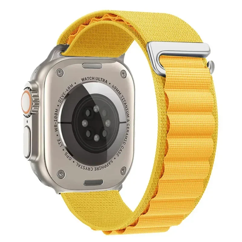 Nylon Alpine Loop for Apple Watch Series 12/11/10 46mm Alpine - Yellow
