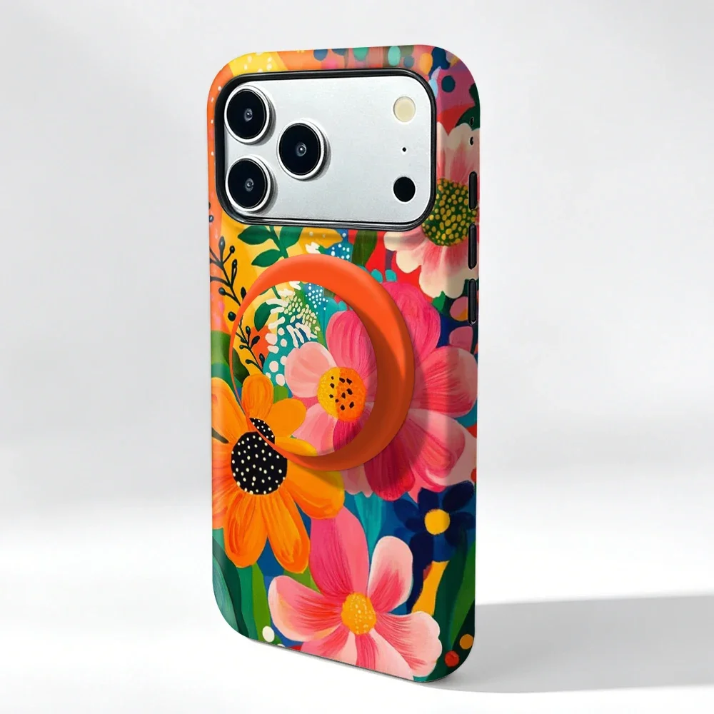 iPhone 15 Pro Max Case Sunset Bloom MagSafe with Grip Stand - image 2