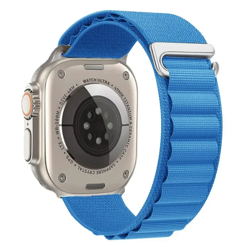 Bracelet Boucle Alpine en nylon pour Apple Watch 38mm 40mm 41mm Alpine - Bleu