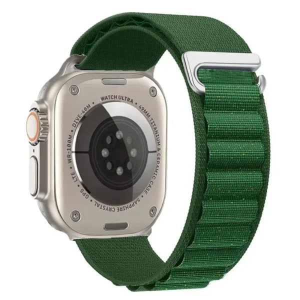 Nylon Alpine Loop for Apple Watch Ultra Series 4/3/2/1 49mm Alpine - Glossy Green