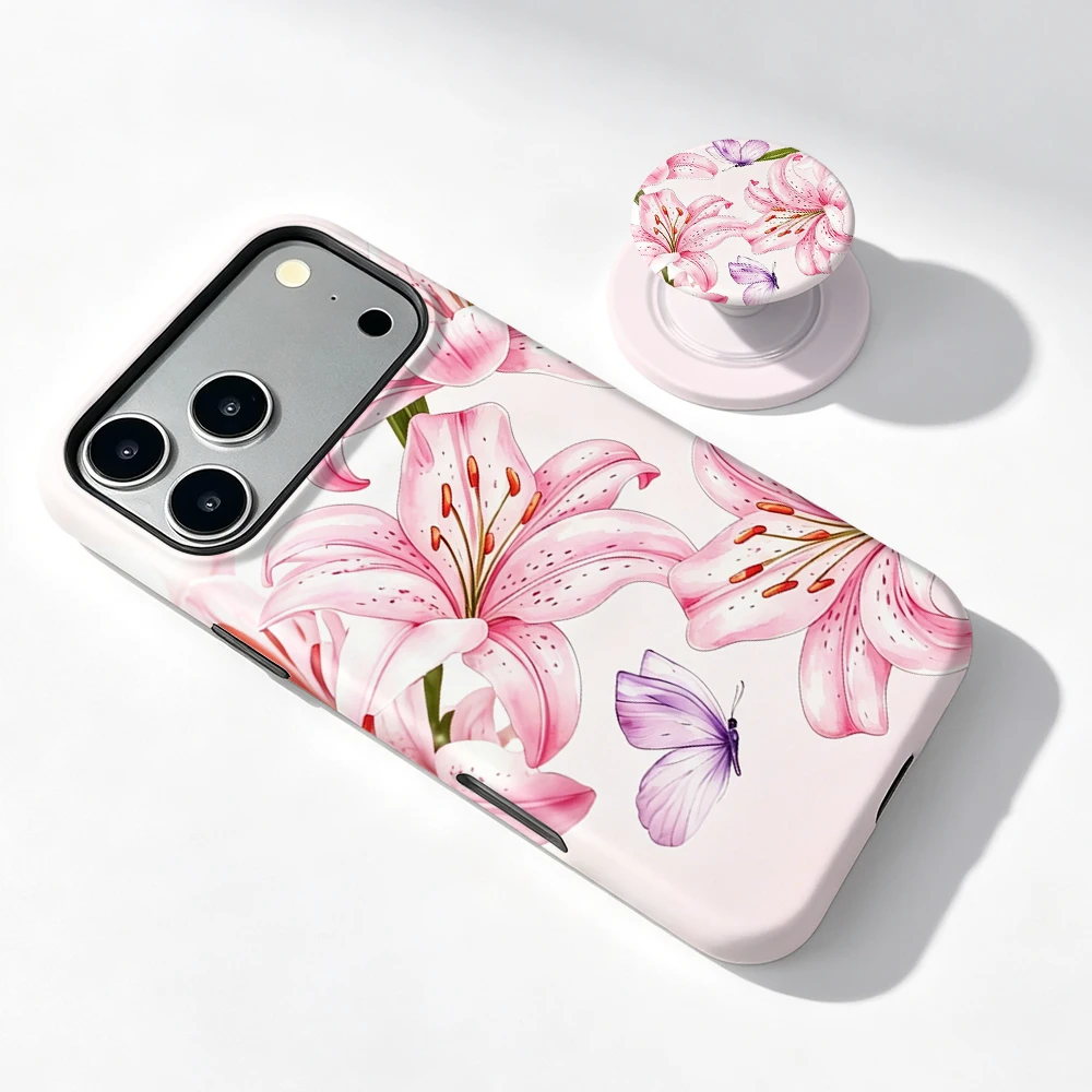 Xiaomi 15 Pro Hülle Pink Bloom MagSafe mit Griffständer - image 4