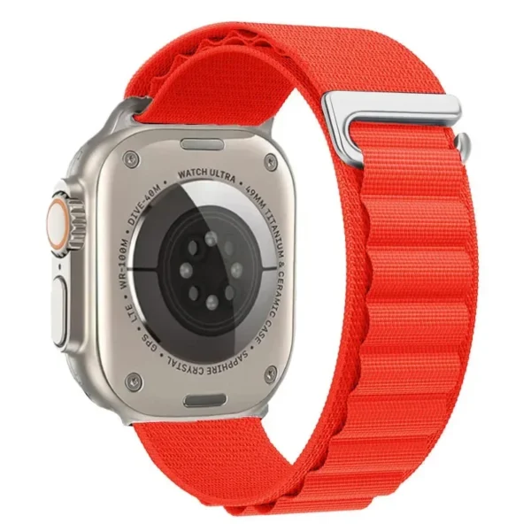 Correa Loop Alpine de nailon para Apple Watch Series 12/11/10 42mm Alpine - Rojo
