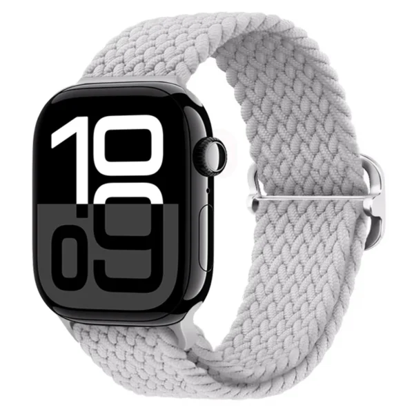 Correa Solo Loop trenzada para Apple Watch Ultra Series 4/3/2/1 49mm Braid - Blanco perla