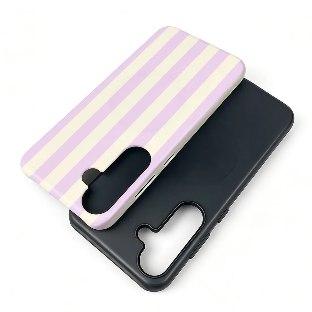 Galaxy S24 FE Case Lavender Stripe MagSafe with Grip Stand - image 4