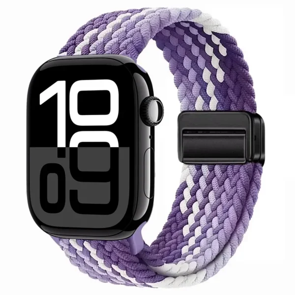 Geflochtenes Armband mit Magnet für Apple Watch Series 12/11/10 42mm Braid Magnet - Traube