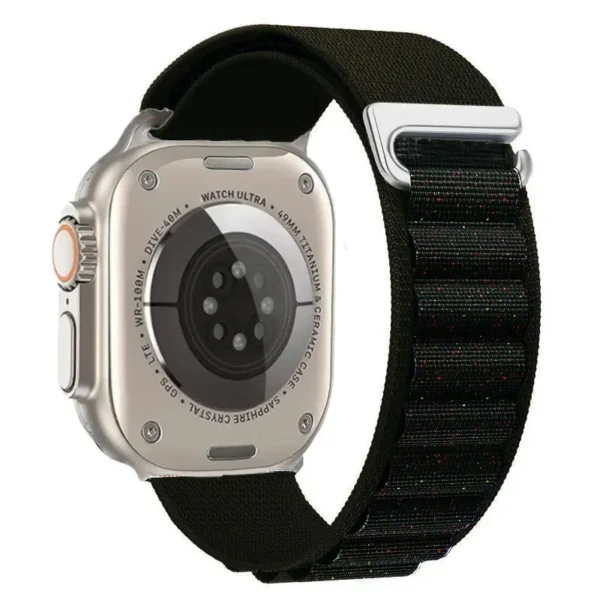 Correa Loop Alpine de nailon para Apple Watch Ultra Series 4/3/2/1 49mm Alpine - Negro brillante