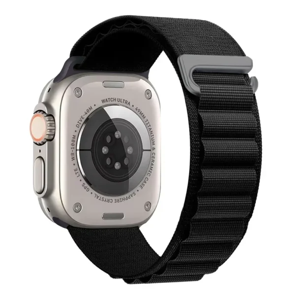 Nylonový řemínek Alpine Loop pro Apple Watch Series 12/11/10 46mm Alpine - Černá