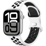 Prodyšný sportovní řemínek pro Apple Watch Ultra Series 4/3/2/1 49mm Air Sport - Bílá a Černá