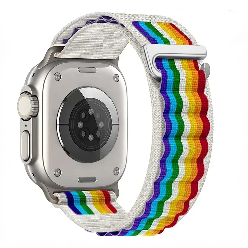 Nylon Alpine Loop for Apple Watch 38mm 40mm 41mm Alpine - Rainbow