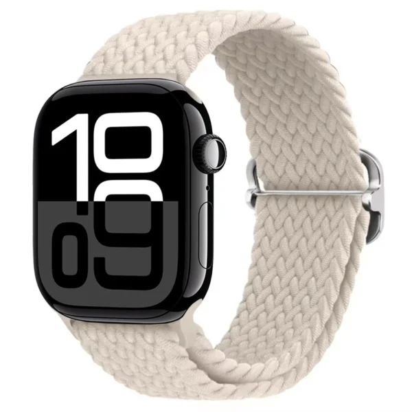 Pletený řemínek Solo Loop pro Apple Watch Series 12/11/10 46mm Braid - Bílá