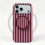 Kryt iPhone 17 Pro Max Berry Stripe MagSafe se stojánkem