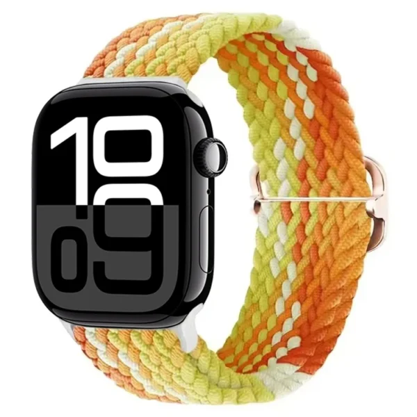 Pletený řemínek Solo Loop pro Apple Watch Series 12/11/10 42mm Braid - Oranžová (vzor 3)