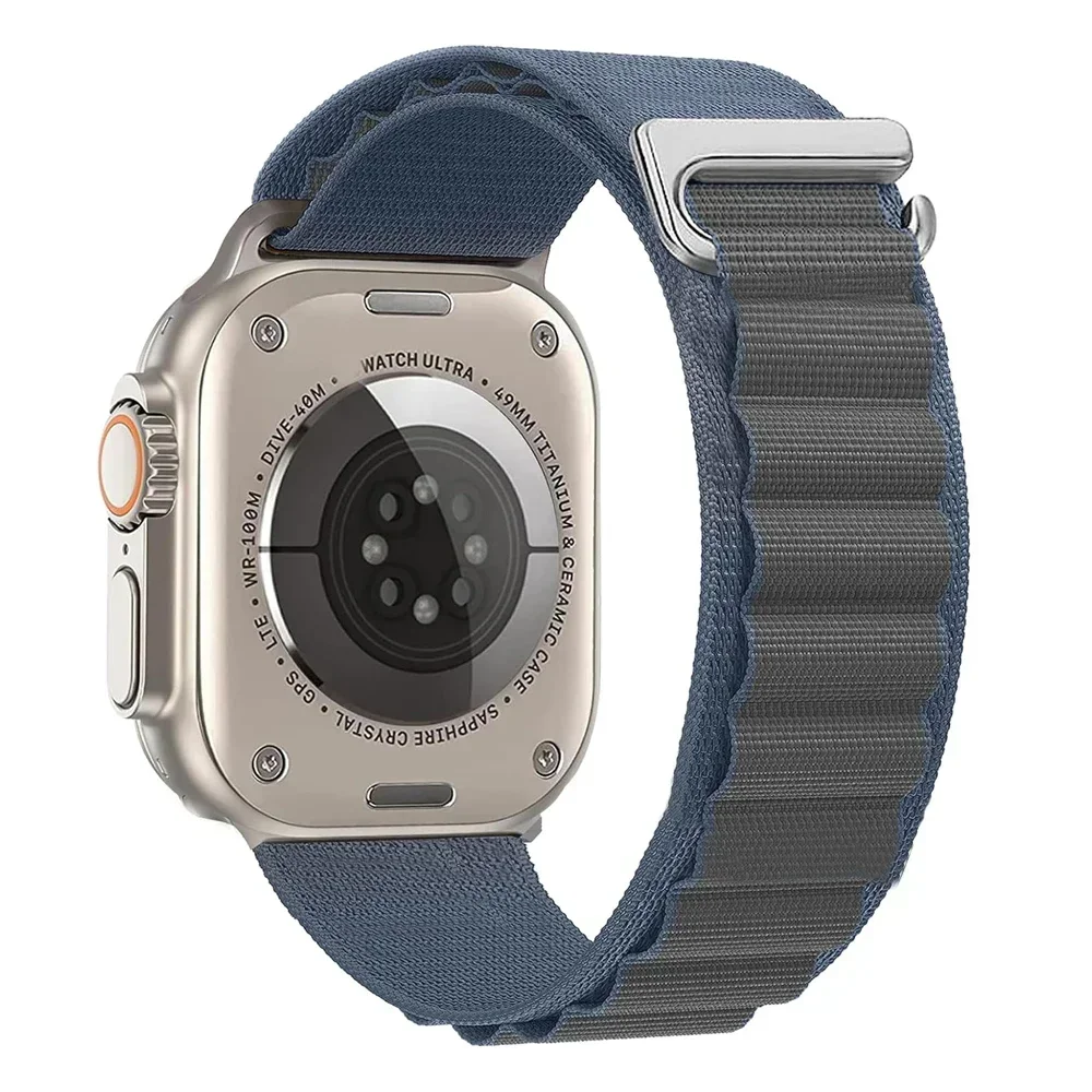 Nylon Alpine Loop for Apple Watch 38mm 40mm 41mm Alpine - Blue (design 2)