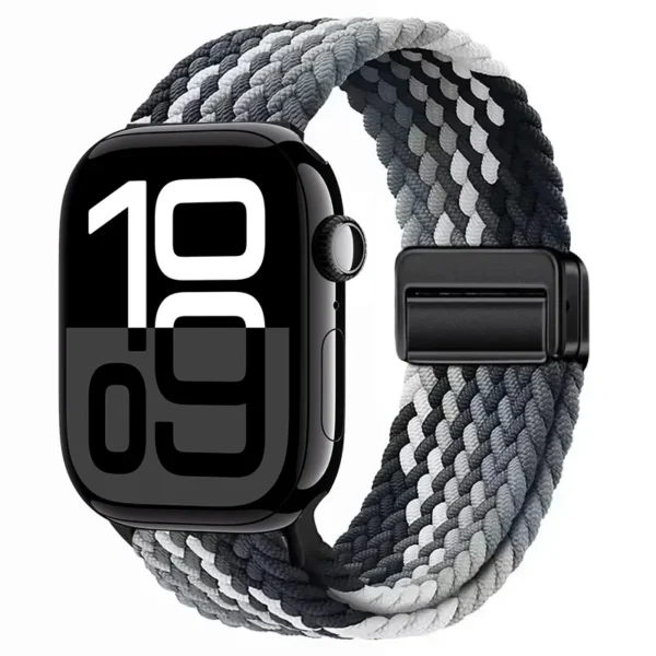 Geflochtenes Armband mit Magnet für Apple Watch Ultra Series 4/3/2/1 49mm Braid Magnet - Schokolade