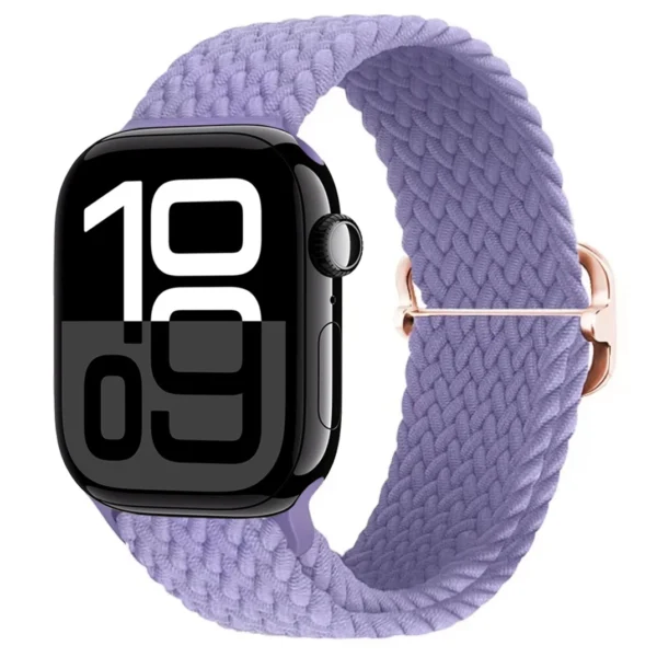 Bracelet Solo Loop tressé pour Apple Watch Series 12/11/10 42mm Braid - Lavande et Violet