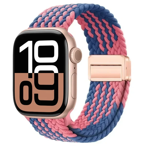 Correa trenzada magnética para Apple Watch Ultra Series 4/3/2/1 49mm Braid Magnet - Azul y Rosa