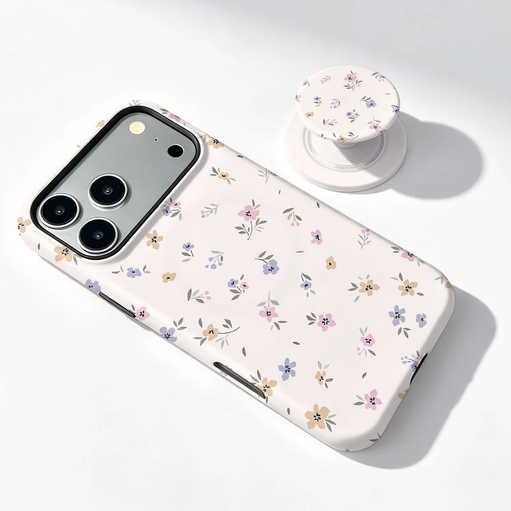 iPhone 16e Case Lilac Petals MagSafe with Grip Stand - image 4