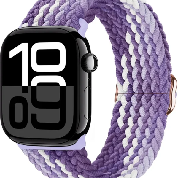 Correa Solo Loop trenzada para Apple Watch Ultra Series 4/3/2/1 49mm Braid - Uva