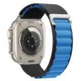 Nylonový řemínek Alpine Loop pro Apple Watch Ultra Series 4/3/2/1 49mm Alpine - Černá a Modrá