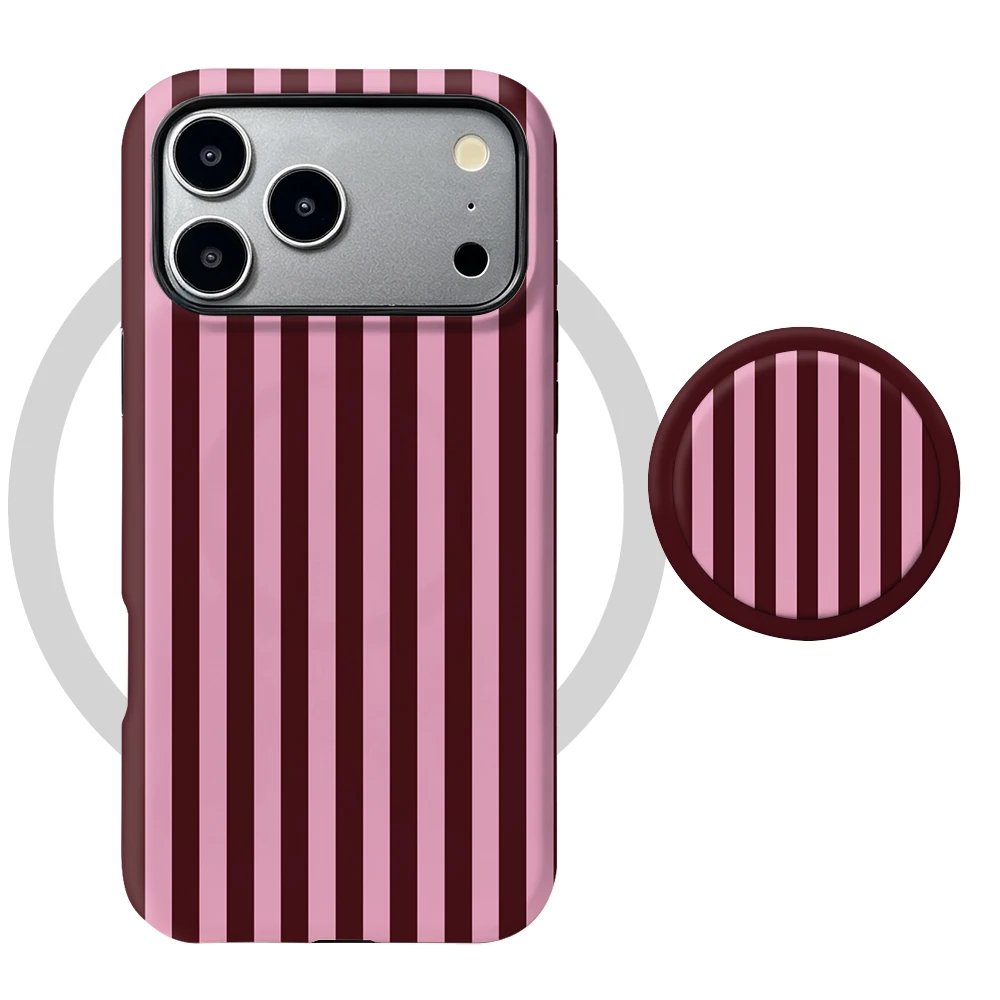 Coque iPhone 13 mini Berry Stripe MagSafe avec poignée support - image 5