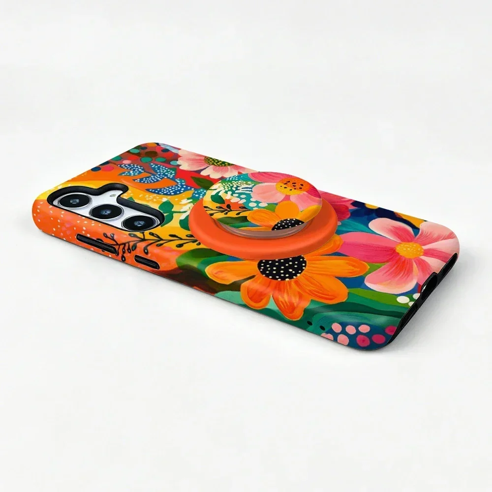 Coque Galaxy A56 Sunset Bloom MagSafe avec poignée support - image 9