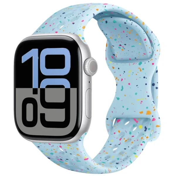 Prodyšný sportovní řemínek pro Apple Watch Series 12/11/10 46mm Air Sport - Lesklá světle modrá