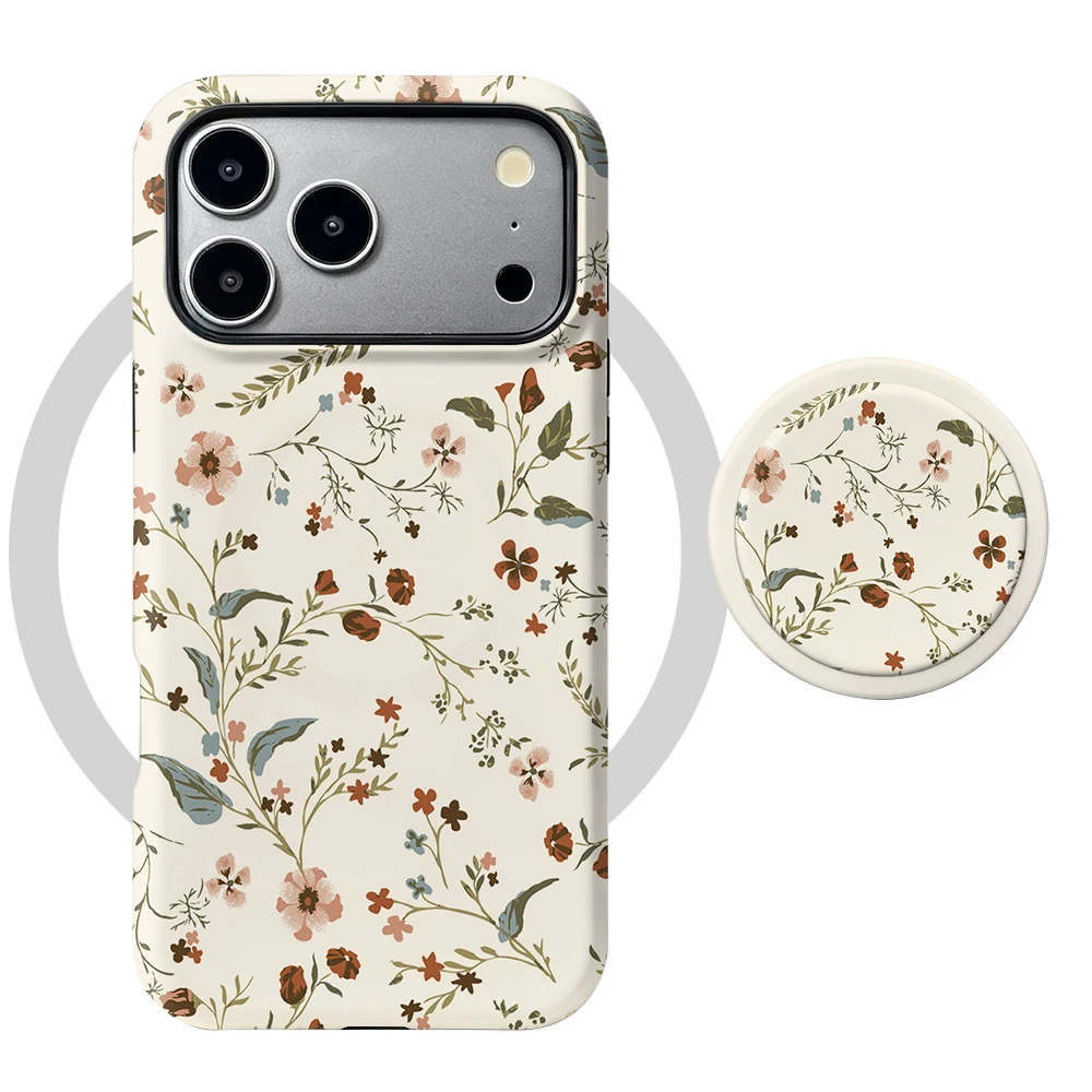 iPhone 18 Pro Case Vintage Meadow MagSafe with Grip Stand - image 6