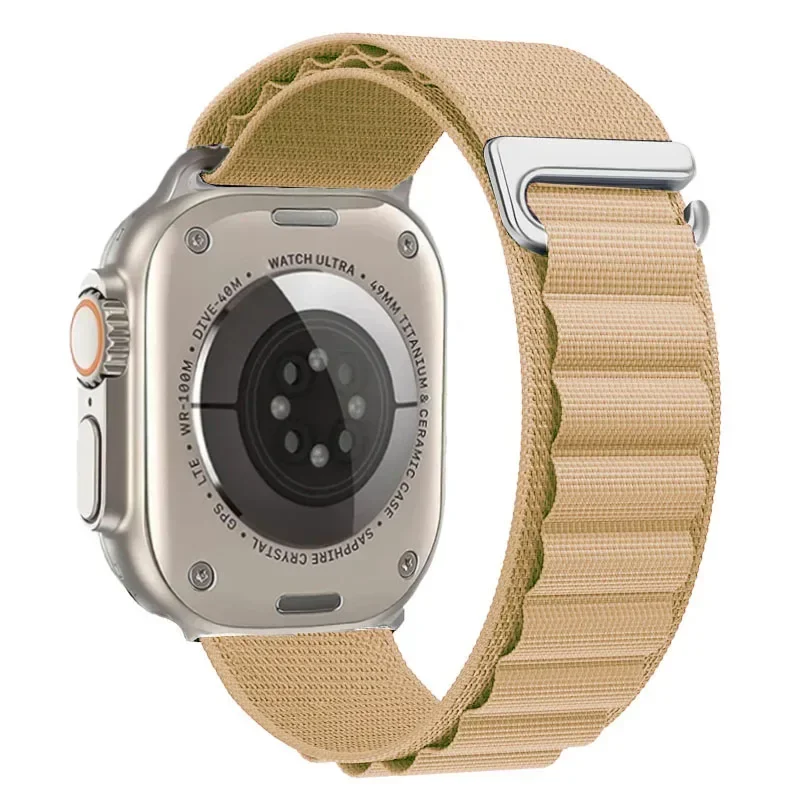 Nylon Alpine Loop Armband für Apple Watch Series 12/11/10 42mm Alpine - Walnuss