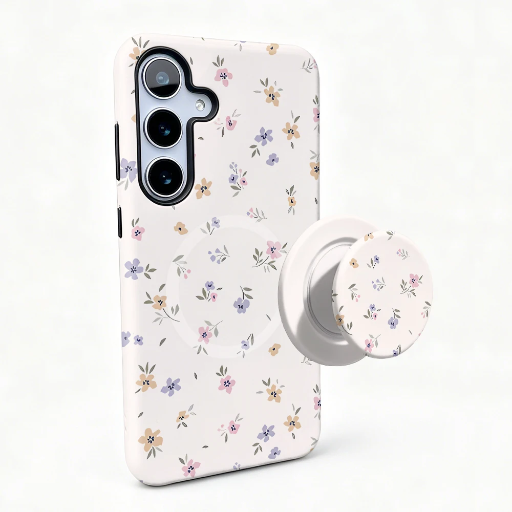 Galaxy S26 Case Lilac Petals MagSafe with Grip Stand - image 4