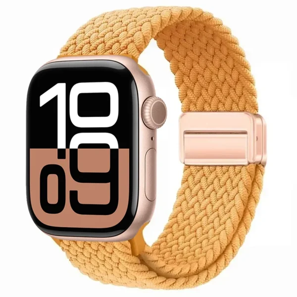 Bracelet tressé magnétique pour Apple Watch 38mm 40mm 41mm Braid Magnet - Beige clair