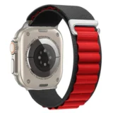 Nylonový řemínek Alpine Loop pro Apple Watch Ultra Series 4/3/2/1 49mm Alpine - Černá a Červená