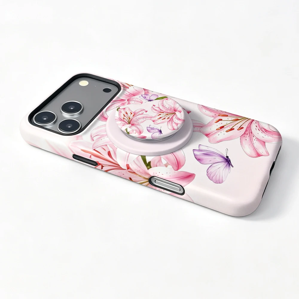 Xiaomi 15 Pro Hülle Pink Bloom MagSafe mit Griffständer - image 5