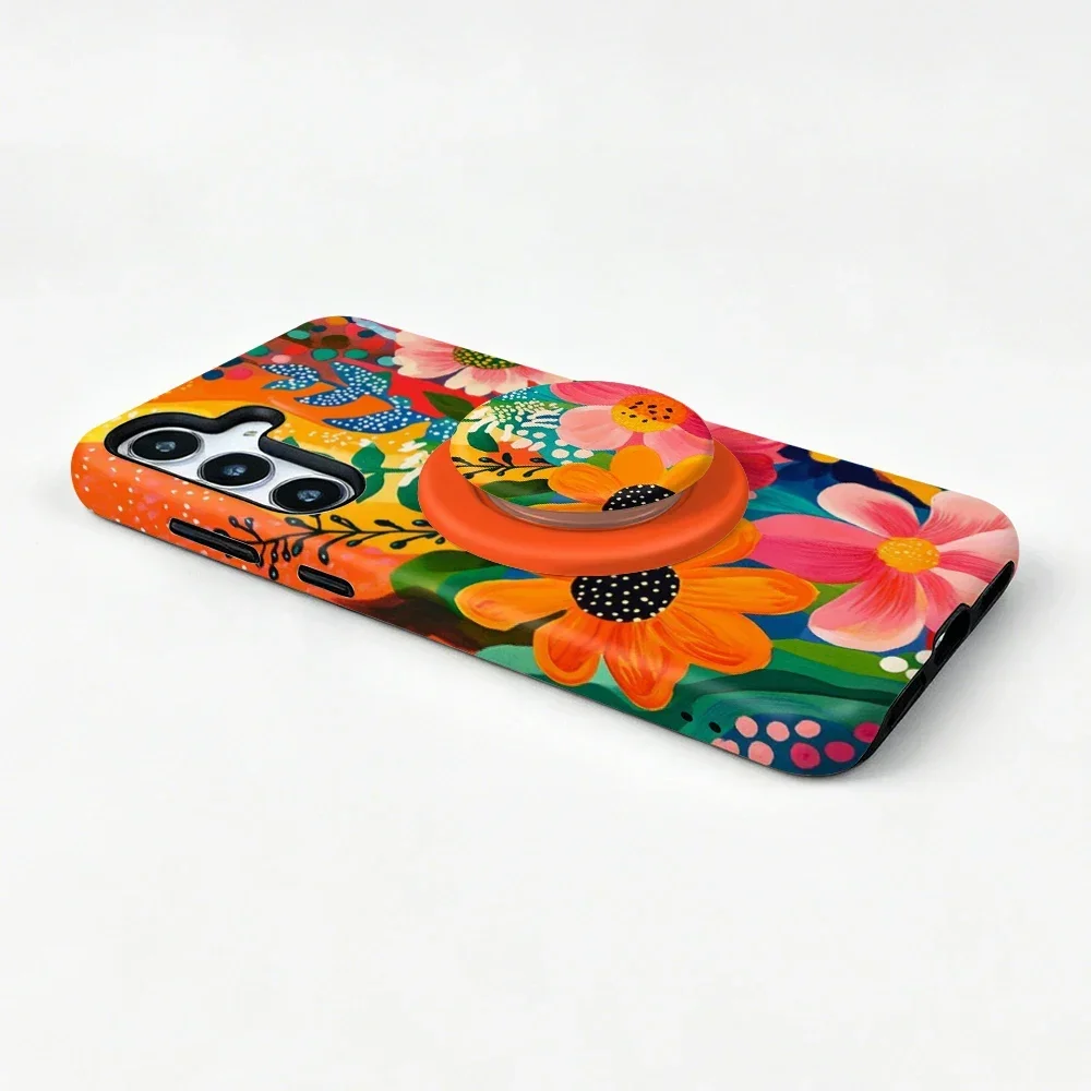 Coque Galaxy A56 Sunset Bloom MagSafe avec poignée support - image 4