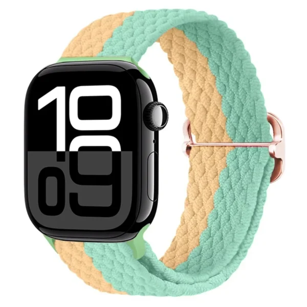 Pletený řemínek Solo Loop pro Apple Watch Ultra Series 4/3/2/1 49mm Braid - Mořská / Zelená / Žlutá
