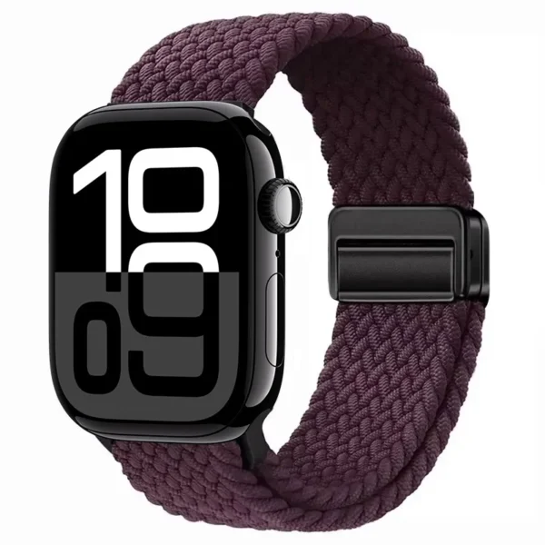 Bracelet tressé magnétique pour Apple Watch 38mm 40mm 41mm Braid Magnet - Cerise