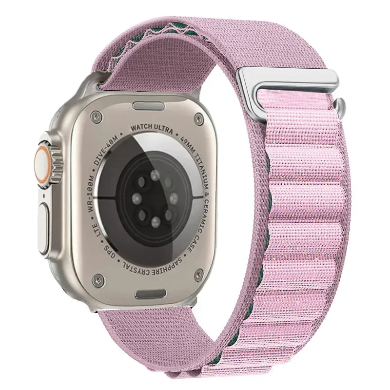 Nylonový řemínek Alpine Loop pro Apple Watch 42mm 44mm 45mm Alpine - Lesklá levandulová